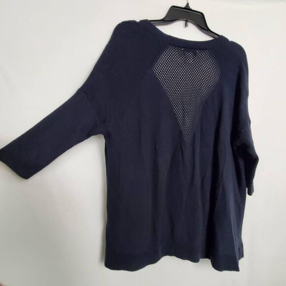 Christopher & Banks Size Medium Navy Blue Cardigan Sweater - Picture 3 of 6